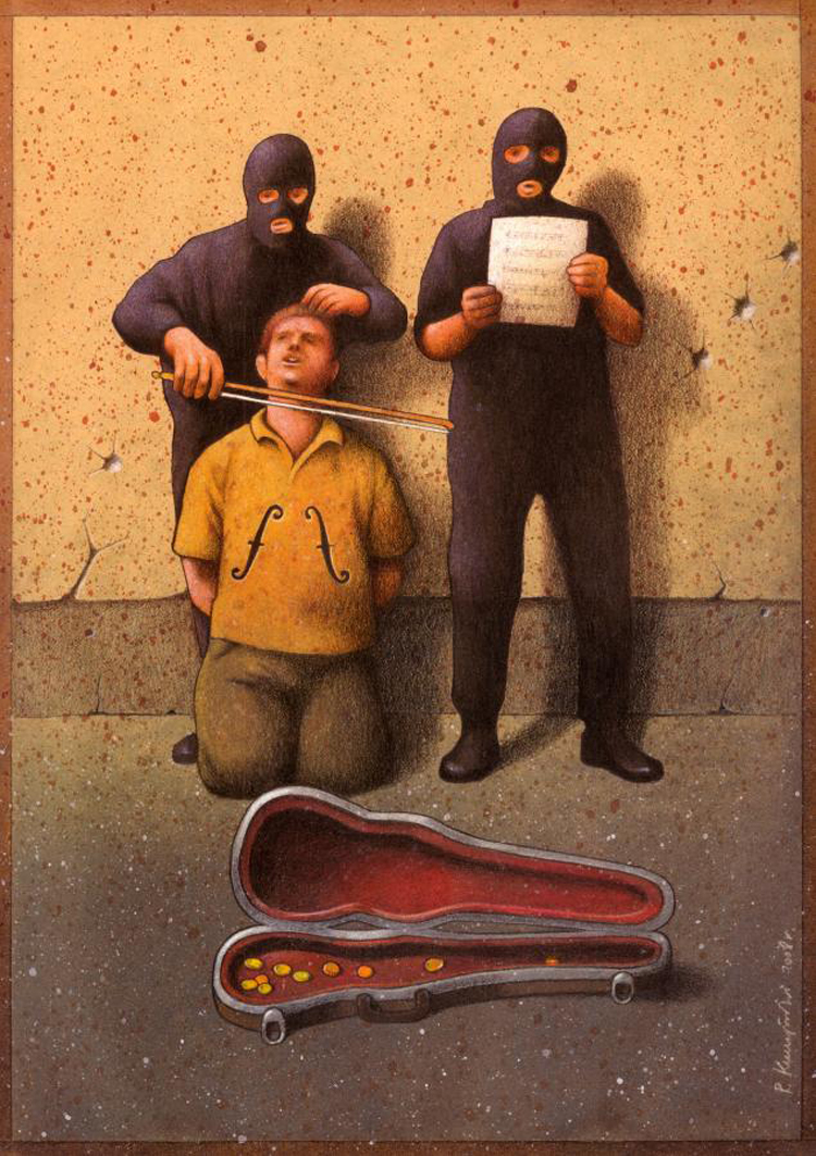 Satira e illustrazione l'arte di Pawel Kuczynski