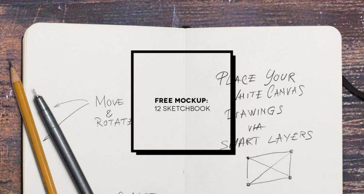 12 Free sketchbook mockup